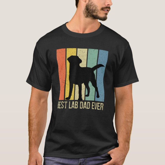 Mens Best Lab Dad Ever Black Labrador Retriever Vi T-Shirt (Vorderseite)