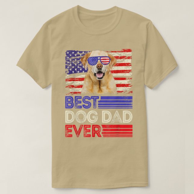 Mens Best Labrador Vater Ever American Flag Patrio T-Shirt (Design vorne)