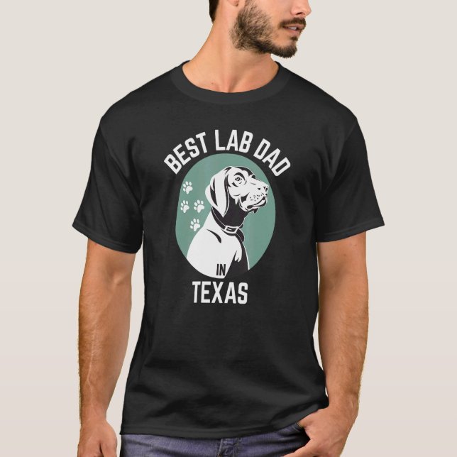 Mens Best Labrador Vater in Texas Dog Vater T-Shirt (Vorderseite)