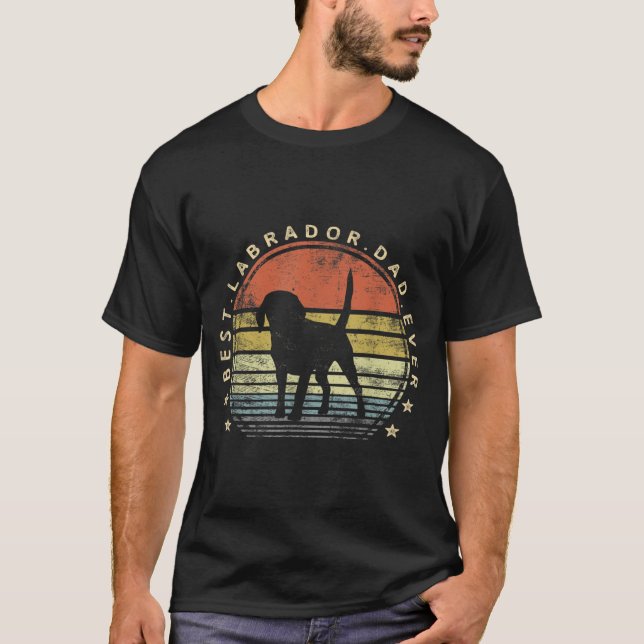 Mens Best Labrador Vater je Daddy gibt Labrador Do T-Shirt (Vorderseite)