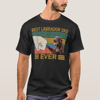 Mens Best Labrador Vater je Retro Labrador T-Shirt