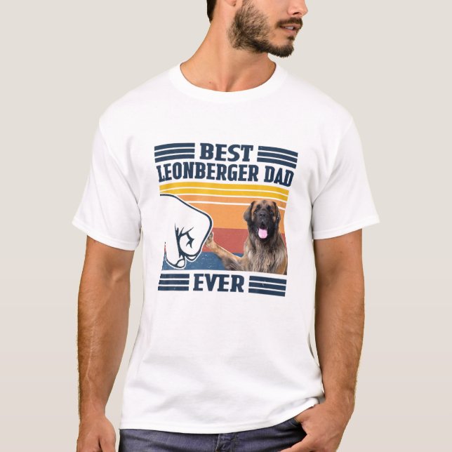 Mens Best Leonberger Vater Ever Funny Dog Lover Fa T-Shirt (Vorderseite)