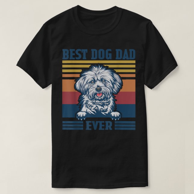 Mens Best Lhasa Apso Vater Ever Funny Dog Vater Va T-Shirt (Design vorne)