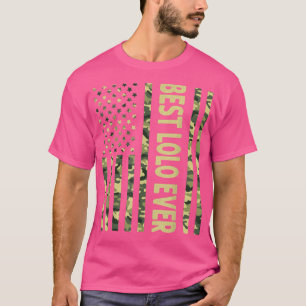 Mens Best Lolo je US-amerikanische Fahne Funny Opa T-Shirt