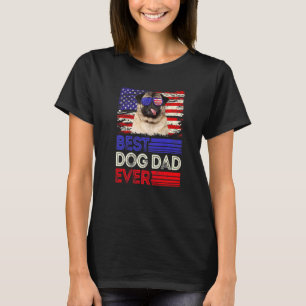 Mens Best Mops Vater je American Flag Patriotic T-Shirt