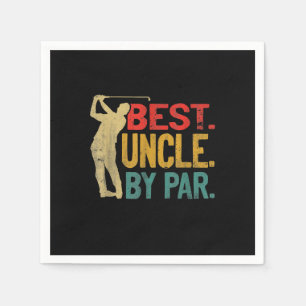 Mens Best Oncle by Par Retro Väter Day Geschenke Serviette