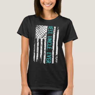 Mens Best Oncle Jeden Tag des amerikanischen Flagg T-Shirt