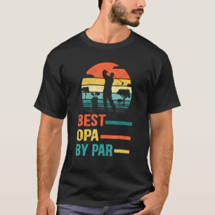 Mens Best Opa by Par Daddy Vathers Day Golf Golfer T-Shirt