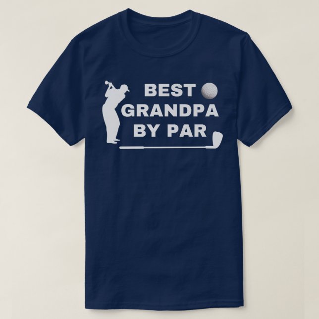Mens Best Opa by par, Golf Großvater, Vater T-Shirt (Design vorne)