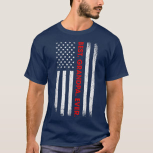 Mens Best Opa Ever American Flag Vintag Funny T-Shirt