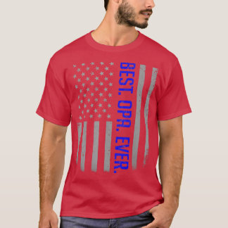 Mens Best Opa je amerikanischer Vater Flag Geschen T-Shirt