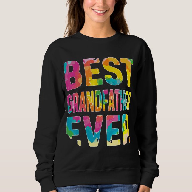 Mens Best Opa jemals Gefärbte Krawatte Sweatshirt (Vorderseite)