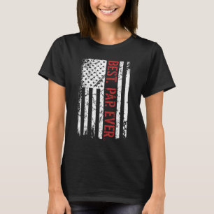 Mens Best Pap je US-amerikanische Flagge für Vater T-Shirt