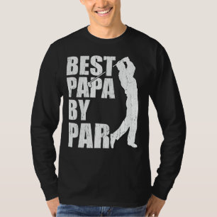 Mens Best Papa By Par Golf Vatertag T-Shirt