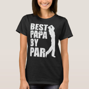 Mens Best Papa By Par Golf Vatertag T-Shirt