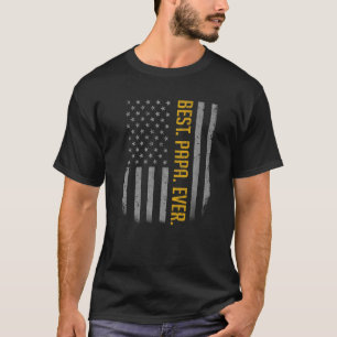 Mens Best Papa je US-amerikanische Flagge für Vate T-Shirt