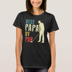 Mens Best Papaw by Par Golf Vatertag Papa T-Shirt