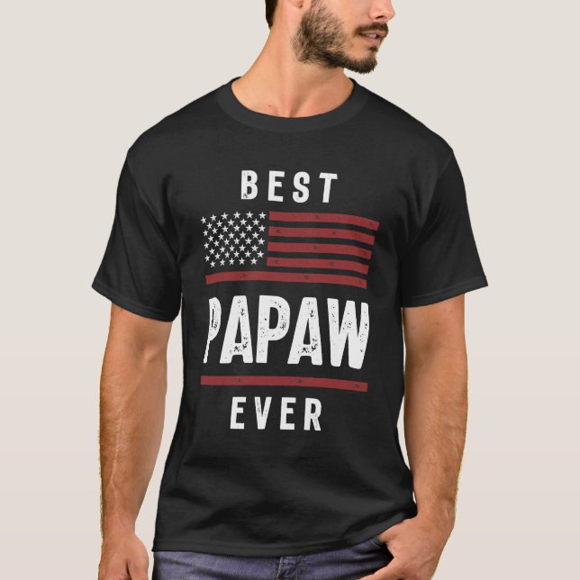 Mens Best Papaw Ever | Vatertag T-Shirt (Vorderseite)