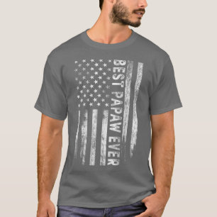 Mens Best Papaw Ever Vintag American Flag Vater Pa T-Shirt