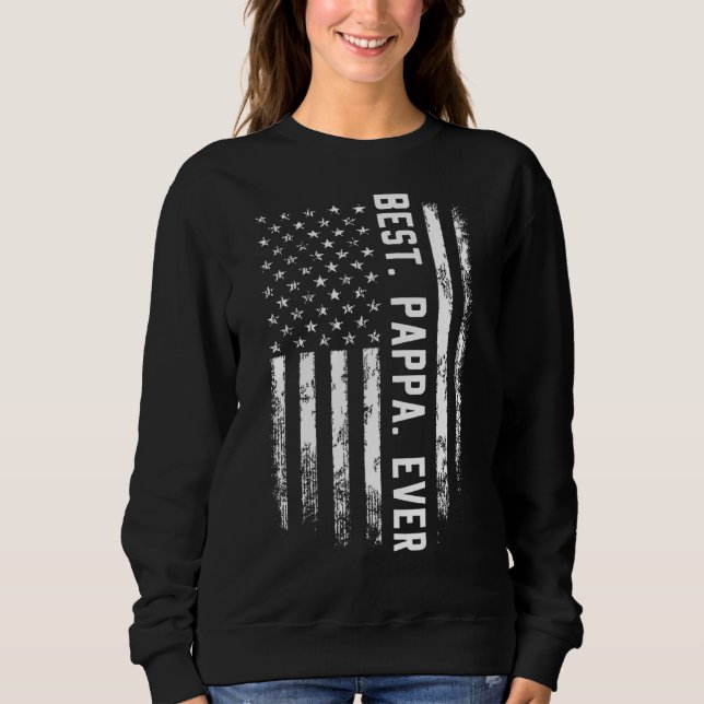 Mens Best Pappa je amerikanische Flagge für Männer Sweatshirt (Vorderseite)