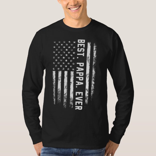Mens Best Pappa je amerikanische Flagge für Männer T-Shirt (Vorderseite)
