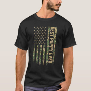 Mens Best Pappy Ever American Flag Camouflage Vete T-Shirt