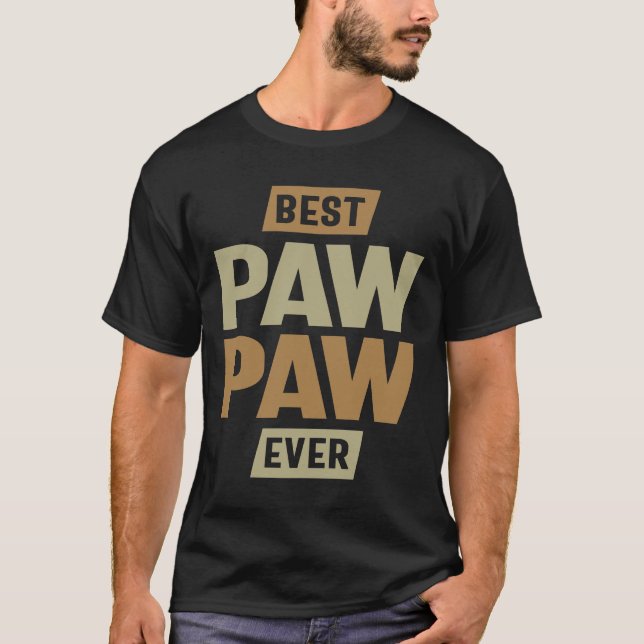 Mens Best Pawpaw Ever Funny Vater / Opa T-Shirt (Vorderseite)