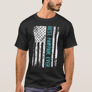 Mens Best Pawpaw je US-amerikanische Flagge Vater' T-Shirt
