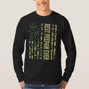 Mens Best Peepaw je US-amerikanische Flagge Großva T-Shirt