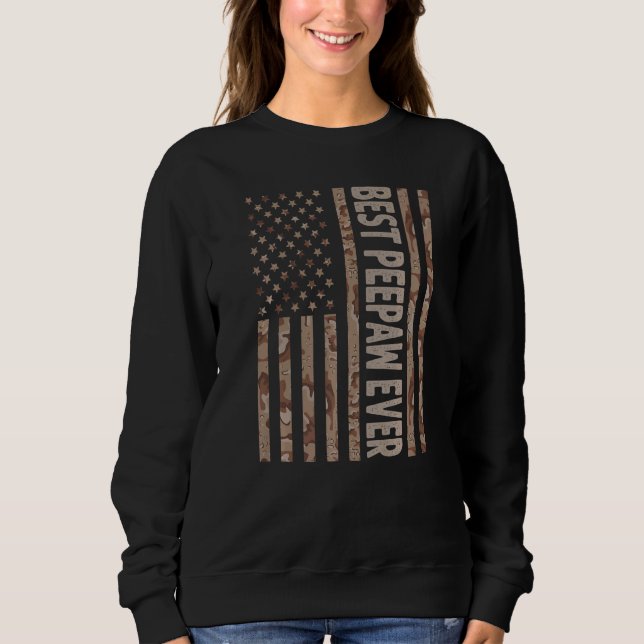 Mens Best Peepaw jemals US American Flag Großpa Fa Sweatshirt (Vorderseite)