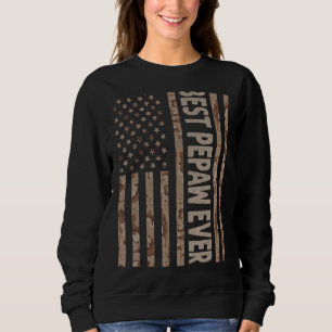 Mens Best Pepaw je US-amerikanische Flagge Großfah Sweatshirt