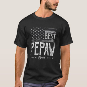 Mens Best Pepaw jemals American Flag Grandpa-Gesch T-Shirt
