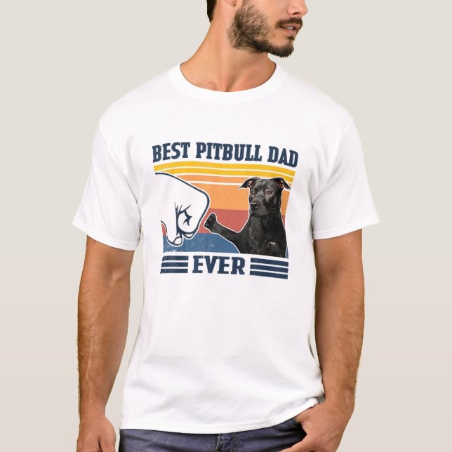 Mens Best Pitbulbull Vater Ever Funny Dog Lover Pa T-Shirt (Vorderseite)