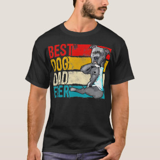Mens Best Pitbull Dad Ever American Flag Dog Lover T-Shirt