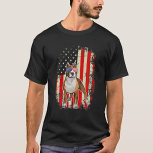 Mens Best Pitbull Vater je amerikanische Flagge 4t T-Shirt