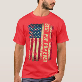 Mens Best Pop Pop je American Flag Fathed Day G T-Shirt