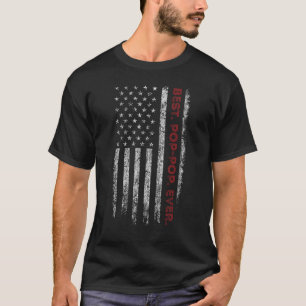 Mens Best Pop Pop je US-amerikanische Flagge für V T-Shirt