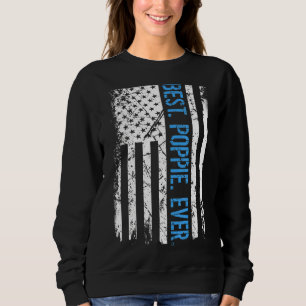 Mens Best Poppie je US-amerikanische Flagge für Va Sweatshirt