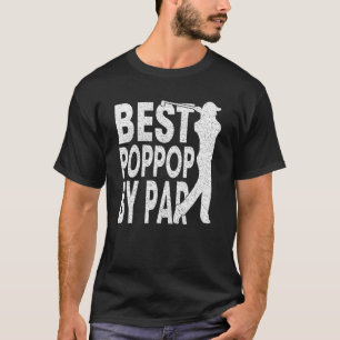 Mens Best Poppop Par Vintag Pro Golfer Vater T-Shirt