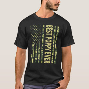 Mens Best Poppy je US-amerikanische Flagge Großfet T-Shirt