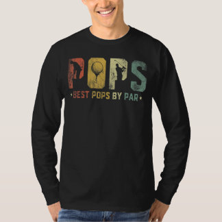 Mens Best Pops Par Pops Vatertag Golf Lover T-Shirt