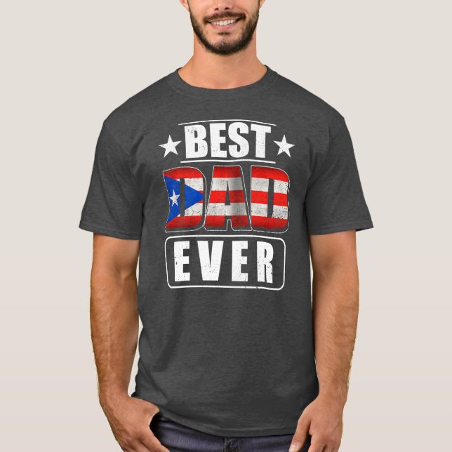 Mens Best Puerto Rico Vater Ever Puerto Rico Daddy T-Shirt (Vorderseite)