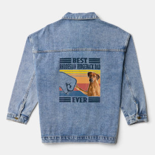 Mens Best Rhodesian Ridgeback Vater je Hund Fathe Jeansjacke