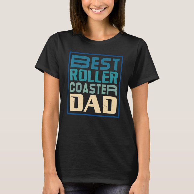 Mens Best Roller Coaster Dad Rollercoaster Amuseme T-Shirt (Vorderseite)