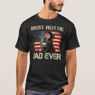 Mens Best Rottie Vater je Rottweiler American Fla T-Shirt