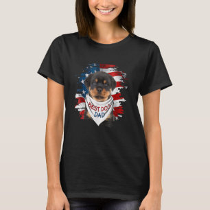 Mens Best Rottweiler Vater Ever American Flag Hund T-Shirt