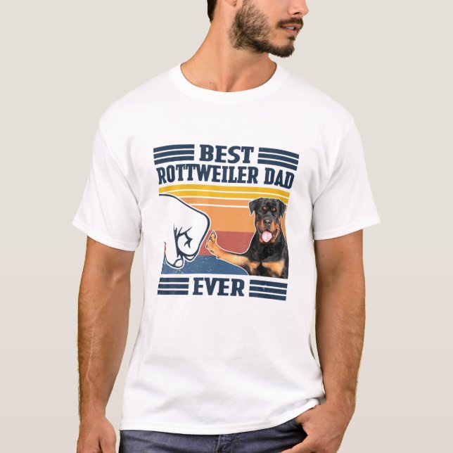 Mens Best Rottweiler Vater Ever Funny Dog Lover Fa T-Shirt (Vorderseite)