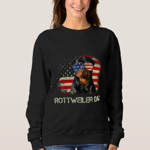 Mens Best Rottweiler Vater je amerikanische Flagge Sweatshirt
