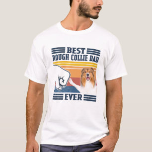 Mens Best Rough Collie Vater Ever Funny Dog Lover  T-Shirt