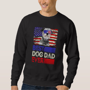 Mens Best Schnauzer Vater Ever American Flag Patri Sweatshirt